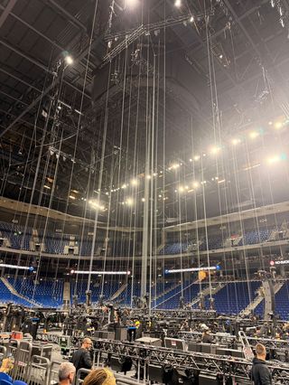 Rigging gear in action at a concert